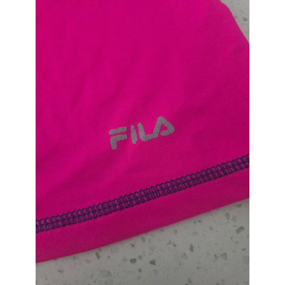 FILA Sport Athletic Shirt Women’s Large Pink V-Neck Workout Running Top - Picture 2 of 4